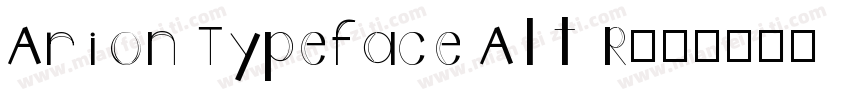 Arion Typeface Alt R字体转换